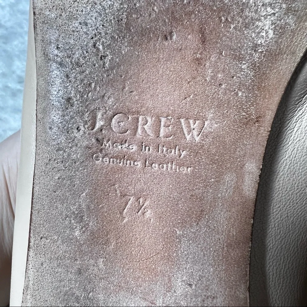 J Crew Darby Leather and Gold Studded Cap Toe Flats US 7.5 - Picture 11 of 13